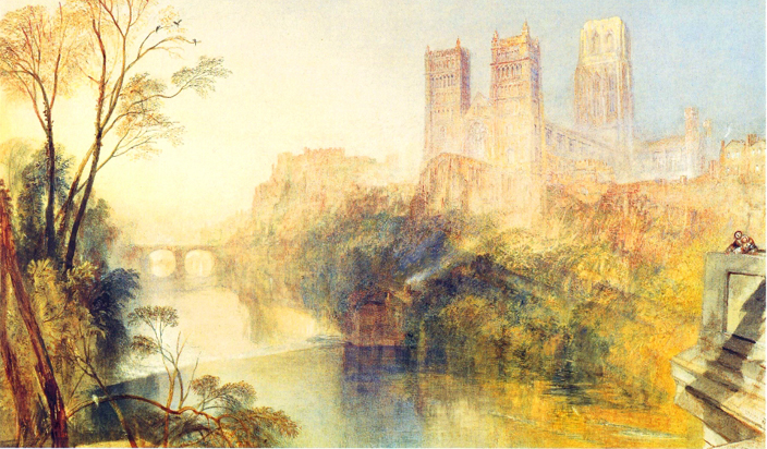 The construction of Prebends' Bridge at a location that captured fantastic views of Durham Cathedral and the riverbanks has made the view from the bridge the classical postcard image of Durham. This isn't a recent thing - JMW Turner painted the view of the bridge in the 19th century, (but used artistic license to show more of the Cathedral, and included the Castle as well).
